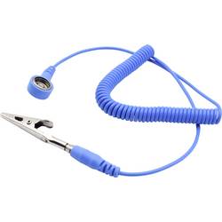 Quadrios ESD zemnicí kabel 1.80 m tlačítko 10 mm, zástrčka, krokosvorka