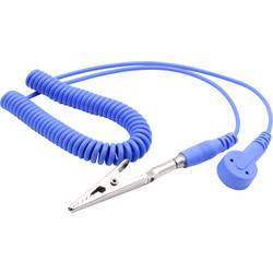 Quadrios ESD zemnicí kabel 1.80 m tlačítko 10 mm, zástrčka, krokosvorka