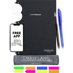 Dreiklang be smart 4270001452108 Přepisovatelný zápisník s plánovačem linkovaný, tečkovaná lineatura (tečkované čtverečky) černá 50 listů DIN A5