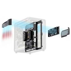 Jonsbo X400 midi tower PC skříň, pouzdro, herní pouzdro šedá