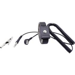 Quadrios ESD náramek černá tlačítko 4 mm