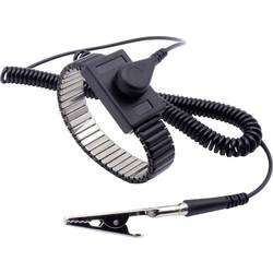 Quadrios ESD náramek černá tlačítko 4 mm