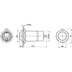 TRU COMPONENTS TC-GQ12-CH-10Z/J/S, TC-7494668 tlačítko, 12 mm, 36 V/DC, 1 A, 1 ks