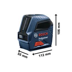 Bosch Professional GLL 2-10 křížová laserová vodováha samonivelační, vč. tašky dosah (max.): 10 m