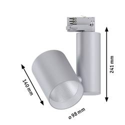 Paulmann ProRail3 Zeuz 33W 39° 3000K S triac systémové světlo ProRail3 33 W LED stříbrná