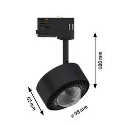 Paulmann ProRail3 Spot Aldan 9W Bla 4000K 3Ph dim systémové světlo ProRail3 0.00 W LED černá, chrom