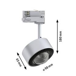 Paulmann ProRail3 Spot Aldan 9W Sil 4000K 3Ph dim systémové světlo ProRail3 LED 0.00 W LED stříbrná, černá