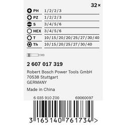 Bosch Accessories 2607017319 sada bitů, 32dílná, vnější šestihran, 1/4 (6,3 mm)