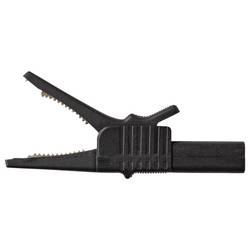 VOLTCRAFT MSK-125 krokosvorka krátká CAT II 300 V 10 A černá