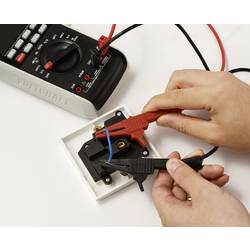 VOLTCRAFT MSK-125 krokosvorka krátká CAT II 300 V 10 A červená