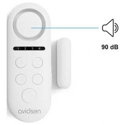 Avidsen dveřní alarm bílá sada s detektorem pohybu, s dálkovým ovladačem 90 dB 100021