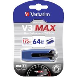 Verbatim V3 Max USB flash disk 64 GB modrá 49807 USB 3.2 (Gen 1x1)