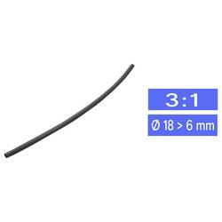 TRU COMPONENTS 1570599 smršťovací bužírka bez lepidla černá 18 mm 6 mm Poměr smrštění:3:1 metrové zboží