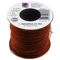 TRU COMPONENTS 1570577 lanko/ licna, LiY, 1 x 0.14 mm², červená, 100 m