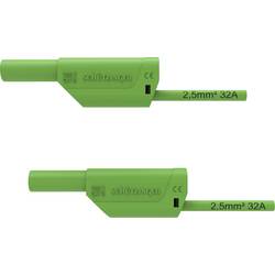 Schützinger VSFK 8700 / 2.5 / 200 / GN bezpečnostní měřicí kabely 4 mm zástrčka 4 mm zástrčka 200.00 cm zelená 1 ks