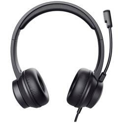 Trust Ayda Headset otevřená (On Ear) kabelová stereo černá headset, regulace hlasitosti, Vypnutí zvuku mikrofonu Počítače