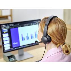 Trust Ayda Headset otevřená (On Ear) kabelová stereo černá headset, regulace hlasitosti, Vypnutí zvuku mikrofonu Počítače