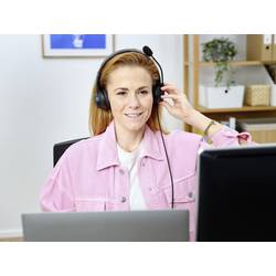 Trust Ayda Headset otevřená (On Ear) kabelová stereo černá headset, regulace hlasitosti, Vypnutí zvuku mikrofonu Počítače