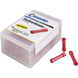TRU COMPONENTS 745456 krimpovací spojka 0.50 mm² 1.50 mm² plná izolace červená 100 ks