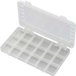 TRU COMPONENTS PP18-01 krabička na malé součástky (d x š x v) 195 x 100 x 13 mm přihrádek: 18 pevné rozčlenění Obsah 1 ks