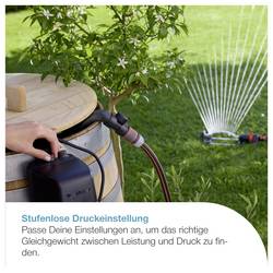 GARDENA Akku-Regenfasspumpe 2400 ComfortAutomatic 18V P4A solo přístroje využívající dešťovou vodu 2400 l/h 1.8 m