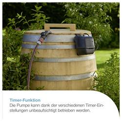 GARDENA Akku-Regenfasspumpe 2400 ComfortAutomatic 18V P4A solo přístroje využívající dešťovou vodu 2400 l/h 1.8 m