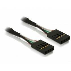 Delock USB kabel USB 2.0 plochý konektor 4pol., plochý konektor 4pol. 0.40 m černá se sloupkovým konektorem 82426