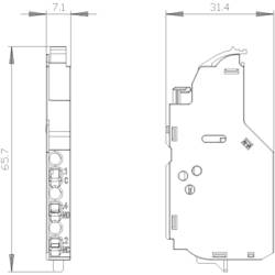 Siemens 3VA9988-0AB12 návěstní spínač 1 ks (š x v x h) 7 x 56 x 30 mm Piece