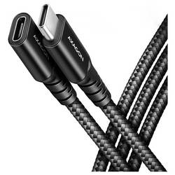 AXAGON Kabel USB-C USB 3.2 Gen2 USB-C ® zásuvka, USB-C ® zástrčka 1 m vícebarevná látkový potah BUCM32-CF10AB