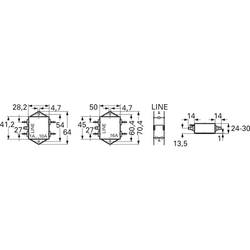 Eichhoff F033-016/500, F033-016/500 odrušovací filtr, 110 V/AC, 250 V/AC, 16 A, 1 mH