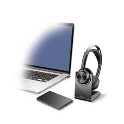 HP Poly Voyager Focus 2 Headset otevřená (On Ear) Bluetooth® stereo černá Potlačení hluku headset Počítače