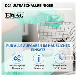 Emag Emmi D21 ultrazvuková čistička, 80 W, 2 l, s ohřevem