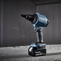 Makita DAS180Z Akumulátorový fukar Průtok vzduchu 1.1 m³/min Rychlost proudění vzduchu 200 m/s 18 V bez akumulátoru, bez nabíječky