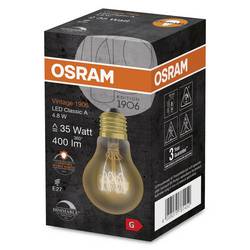 OSRAM HOMELIGHTING 4058075761452 LED Energetická třída (EEK2021) G (A - G) E27 klasická žárovka 4.8 W = 35 W teplá bílá (Ø x v) 60 mm x 60 mm stmívatelná 1 ks
