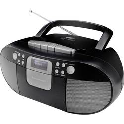 soundmaster SCD7800SW SCD7800SW rádio s kazetovým přehrávačem, DAB+, FM, AUX, CD, kazeta, USB, funkce alarmu, černá