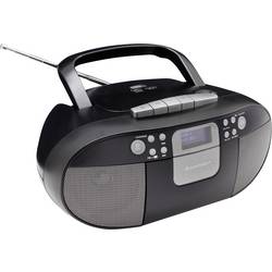 soundmaster SCD7800SW SCD7800SW rádio s kazetovým přehrávačem, DAB+, FM, AUX, CD, kazeta, USB, funkce alarmu, černá