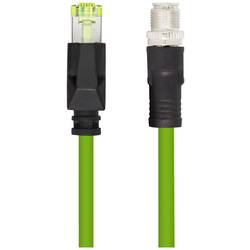 LogiLink CQM075S RJ45 síťové kabely, propojovací kabely CAT 6A 5.00 m zelená samozhášecí, bez halogenů, odolné proti kyselinám, odolné proti UV záření, odolné