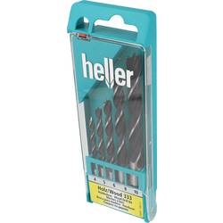 Heller 16872 4 sada spirálových vrtáků do dřeva 5dílná 4 mm, 5 mm, 6 mm, 8 mm, 10 mm Celková délka 26 mm válcová stopka 1 sada
