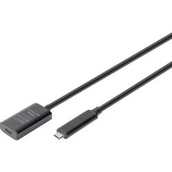 Digitus USB kabel USB 3.2 Gen2, USB 3.2 Gen2, USB 3.2 Gen1, USB 3.2 Gen1, USB 3.1 Gen2, USB 3.1 Gen1, USB 3.0 USB-C®, USB-C ® zásuvka, USB-C ® zástrčka 5.00 m