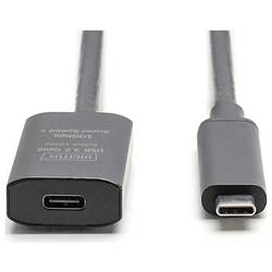 Digitus USB kabel USB 3.2 Gen2, USB 3.2 Gen2, USB 3.2 Gen1, USB 3.2 Gen1, USB 3.1 Gen2, USB 3.1 Gen1, USB 3.0 USB-C®, USB-C ® zásuvka, USB-C ® zástrčka 5.00 m