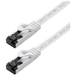 Maxtrack TI55-3L RJ45 síťové kabely, propojovací kabely CAT 8.1 U/FTP 3 m bílá plochý 1 ks