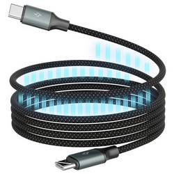 Ansmann Kabel USB-C USB 2.0 USB-C ® zástrčka 1.2 m černá Textilní plášť 1700-0186