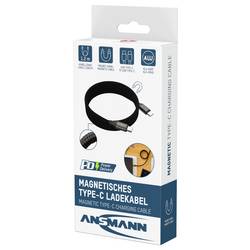 Ansmann Kabel USB-C USB 2.0 USB-C ® zástrčka 1.2 m černá Textilní plášť 1700-0186