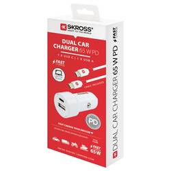 Skross Car nabíječka 65 W PD Proudová zatížitelnost (max.)=3.25 A 12 V na 5 V, 12/24 V, 24 V na 5 V
