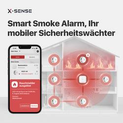 X-Sense FS61 sada centrály a detektoru kouře Ovládání přes aplikaci (š x v x h) 90 x 26.5 x 90 mm