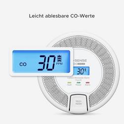 X-Sense CO03D-W detektor kouře s interním senzorem, možnost vzájemného propojení na baterii