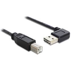 Delock USB kabel USB 2.0 USB-A zástrčka, USB-B zástrčka 0.50 m černá oboustranně zapojitelná zástrčka 85167