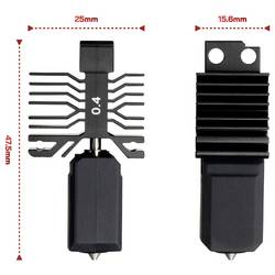 FabConstruct Hotend Vhodné pro 3D tiskárnu: BambuLap FabConstruct Hotend For Bambulab X1/P1 0.4 / 1.75mm 95012