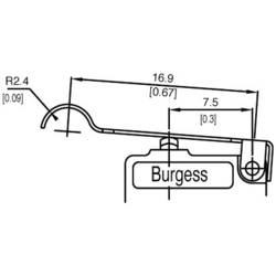 Burgess F4T7YCUL mikrospínač F4T7YCUL 250 V/AC 5 A 1x zap/(zap) IP40 bez aretace 1 ks