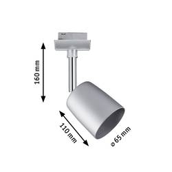 Paulmann Cover svítidla do lištových systémů (230 V) URail GU10 10 W LED chrom (matný), chrom